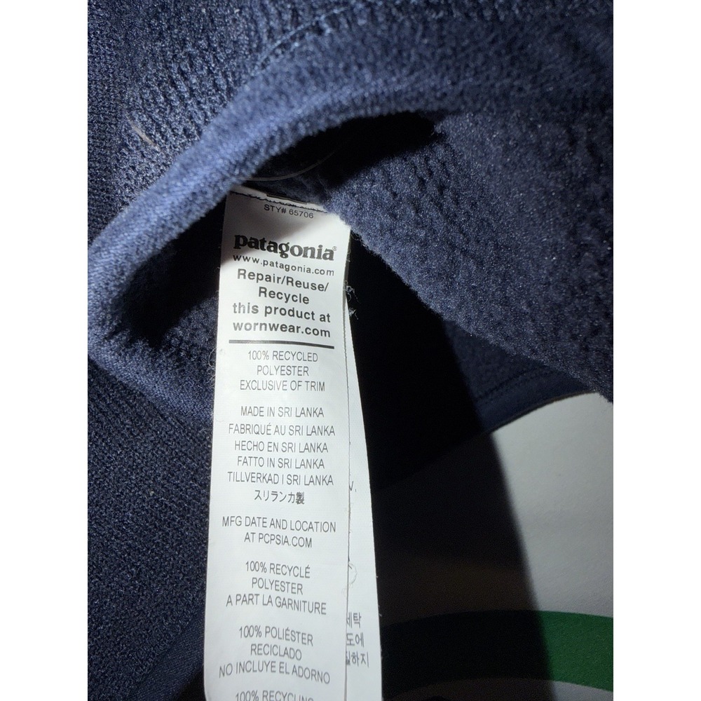 Patagonia Better Sweater Youth XL 14 Navy Blue 1/4 Zip Pullover - Picture 4 of 5